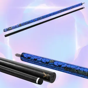 EVO PIRATES Sea Wrath Pool Cue – Glass Fiber Shaft, Carbon/Glass Fiber Butt, 12.5mm EVO Tip, 29in Lengths, 19-19.5oz, 5/16-18 Joint, Wrapless Grip, Joint Protector, Weight-Adjustable