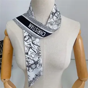 Animal Printed Tarot Silk Twill Scarf