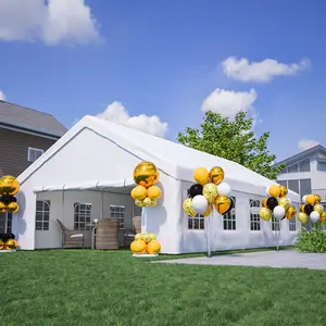 20x32 FT Party Tent with Removable Sidewalls & 3 Storage Bags, Outdoor Canopy Gazebo for Carport, Camping, Garden, Wedding, BBQ & Commercial