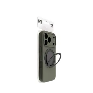 Luxury Ultra-Thin Silicone Liquid Case, 360° Rotating Stand, Anti-Drop Shockproof Protector Phone Cover for Apple iPhone 17 Pro Max/16/15/14/pro Max