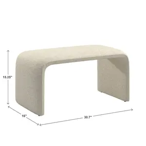 Ivory Boucle Ottoman Ivory Boucle Ottoman