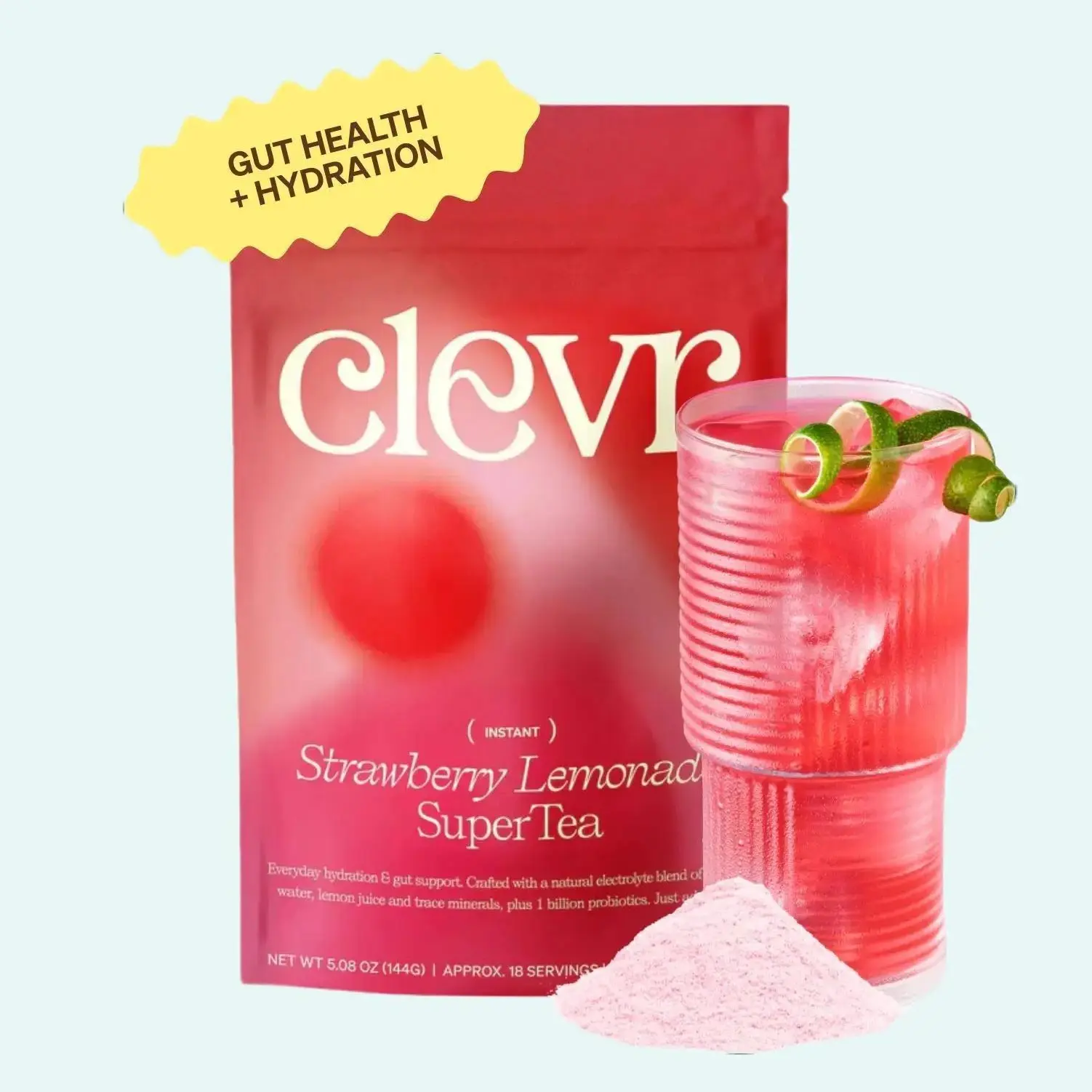 Clevr Strawberry Lemonade Probiotic SuperTea