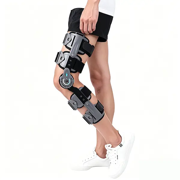 Hinged Knee Brace – Post-Op ROM Immobilizer Orthopedic Rehab Brace for ACL MCL Meniscus Tear Recovery, Adjustable Stabilizer for Men Women