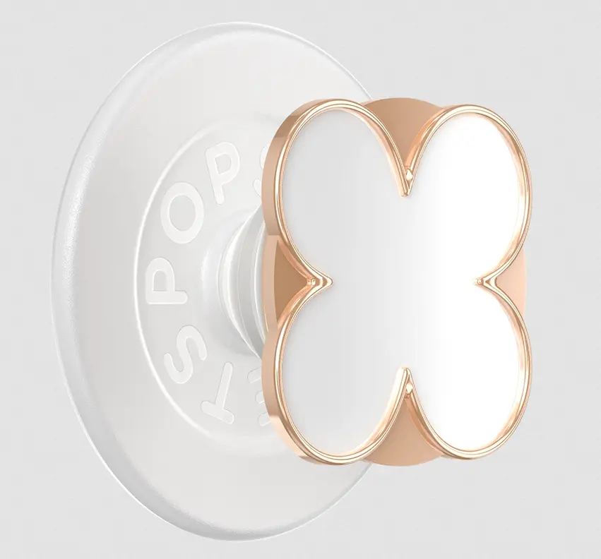 popsockets Enamel Clover Rose Gold  MagSafe PopGrip