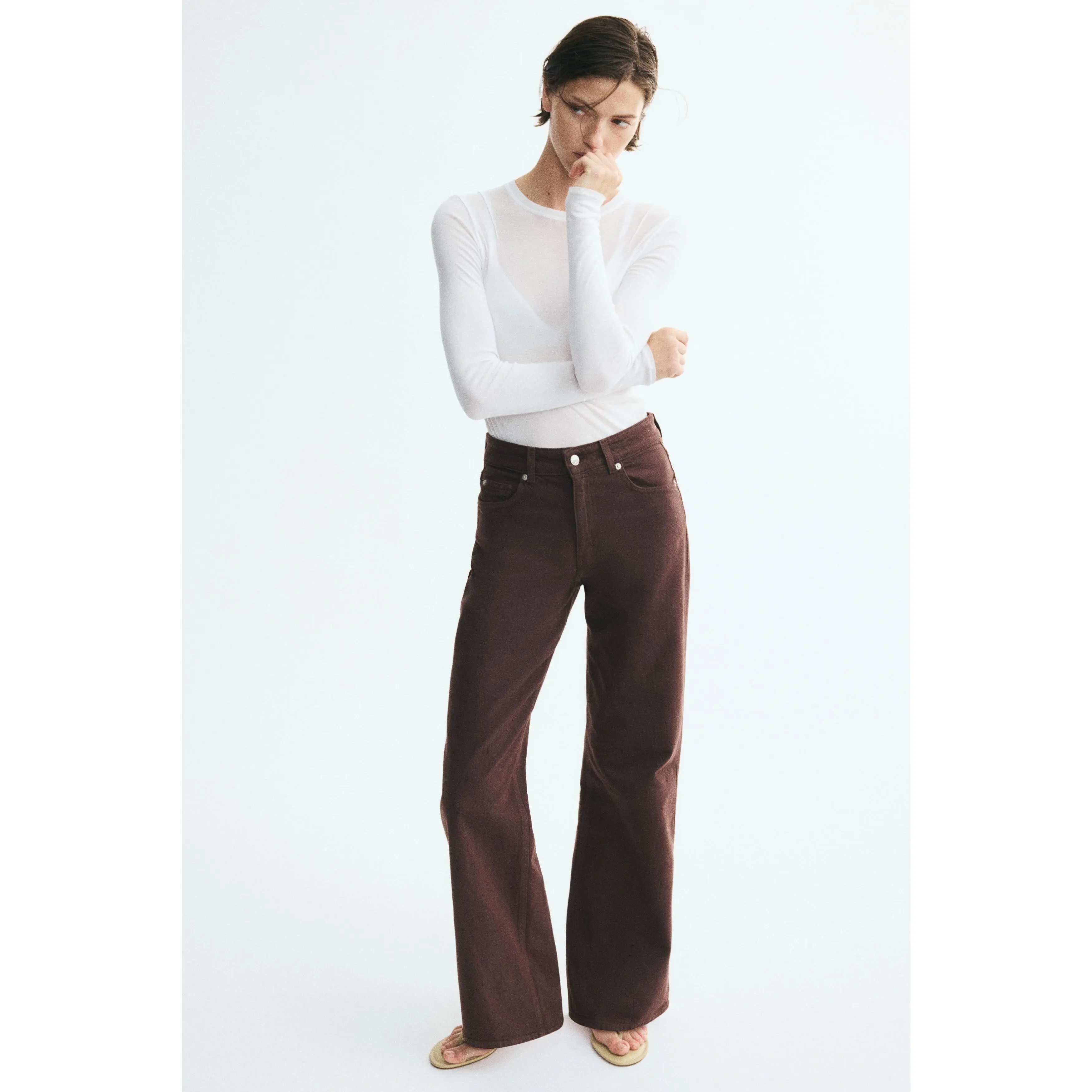 H&M Wide High Waist Jeans