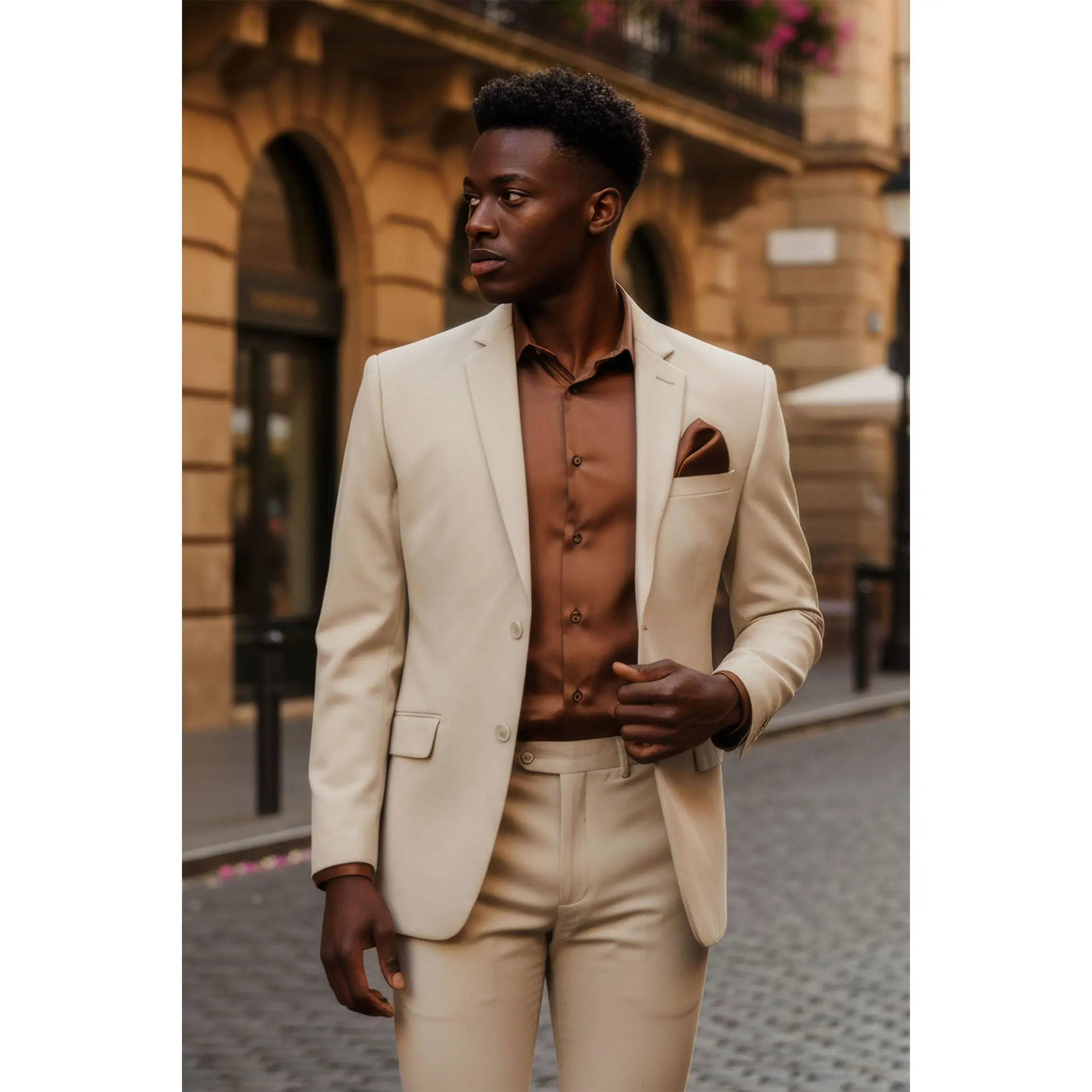 Endless Notch Lapel Brushed Cotton Blazer
