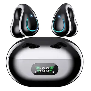 FTS Bluetooth Wireless Earbuds with Charging Case, Touch Controls - Black