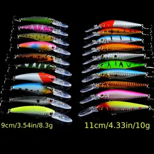 Fishing Lures for Freshwater Saltwater, Minnow Jerkbait and Crankbait Plugs Baits, for All Water Layers, Trout Bass Walleye