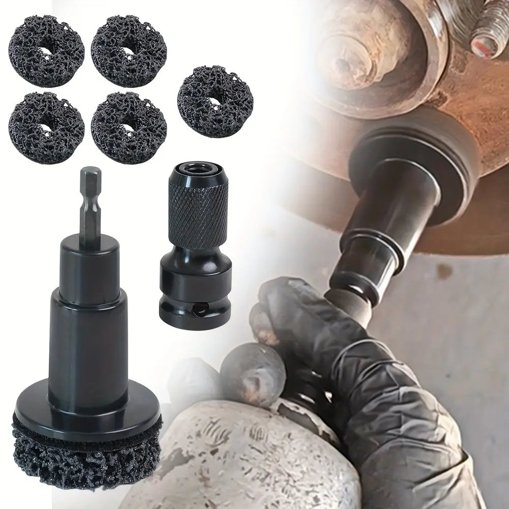 Car Wheel HUB Rim Rust Removal Grinder, Automotive Repair Tools, Brake Disc Corrosion Prevention Tool, Wheel Axle Head Rust Maintenance Kit, Automotive Vehicle Tool, Wheel Service Tools