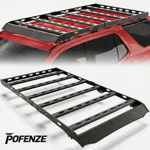 POFENZE-NADIA Longsun 4Runner Roof Rack Cargo Basket - High-Strength Steel Frame, 800 LBS Capacity, Quick Install Full-Size Kit, Overland Rooftop Luggage Holder for 2010-2024 4Runner Car Exterior Accessory Top Bar with