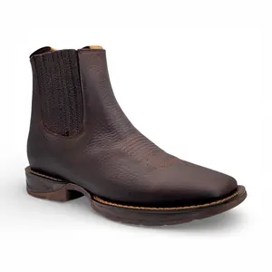 Men’s Lightweight Rubber Sole Botin in Chocolate – GB2