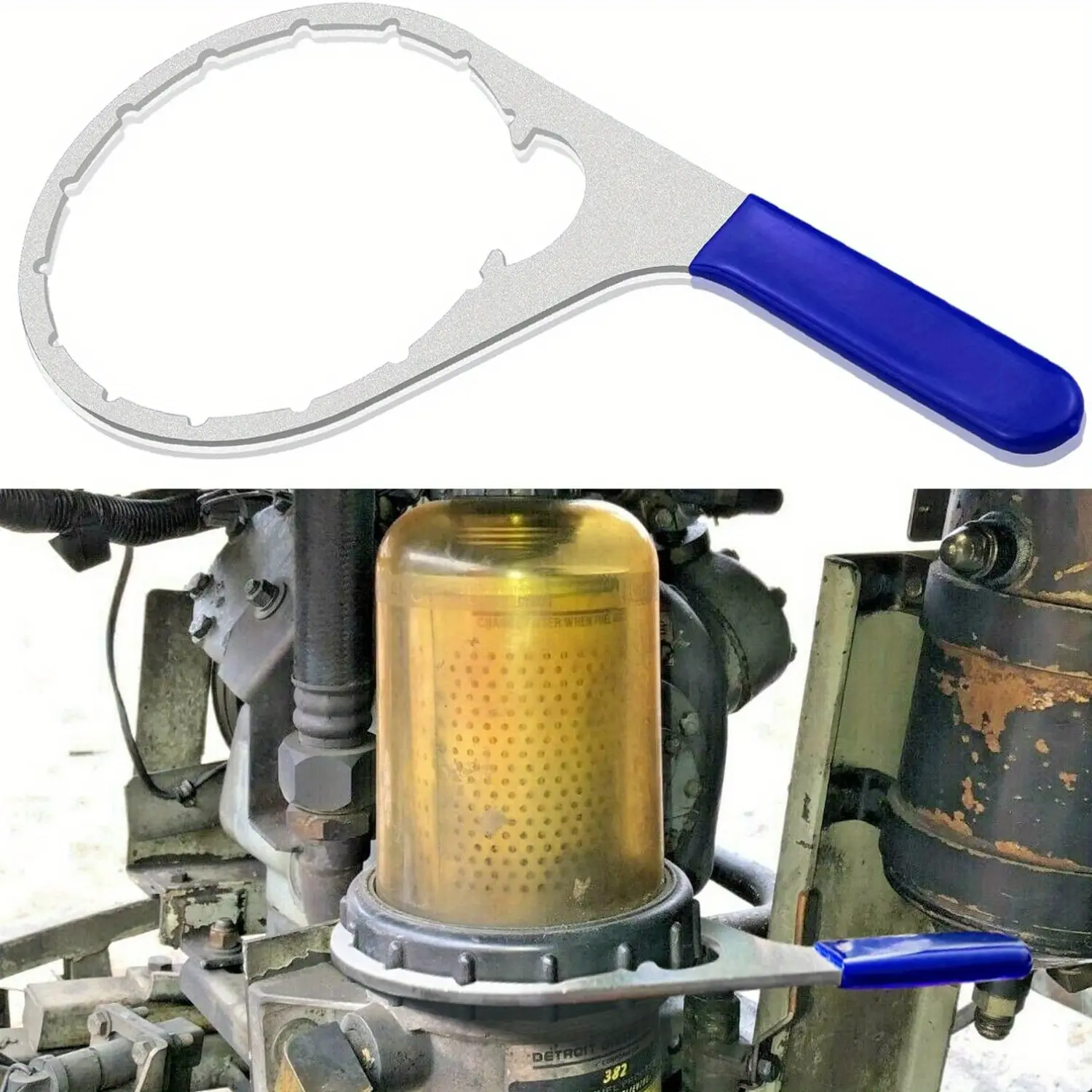Colar/Vent Cap Fuel Filter Wrench for 380134 382 with 6 inch Inner Diameter Compatible with Detroit Diesel Truck Cummins Engines