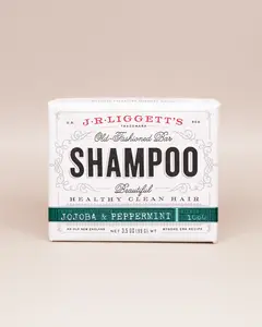 J.R.LIGGETT'S Old Fashioned Bar Shampoo Jojoba & Peppermint Formula for Healthy Clean Hair 3.5 oz