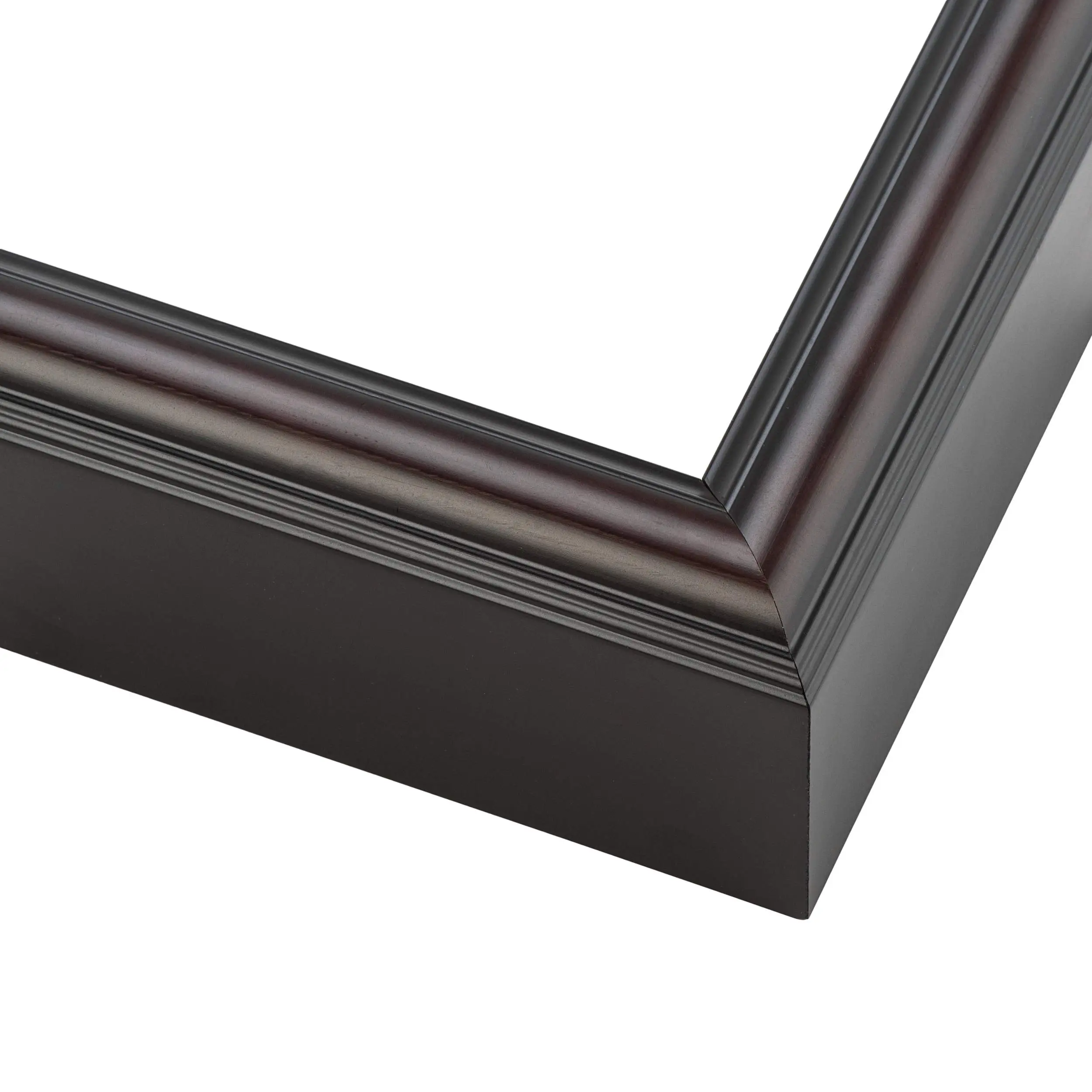 18x36 Shadow Box 1.75" Deep Brown Picture Frame - UV Acrylic, Foam Board Backing, Hanging Hardware