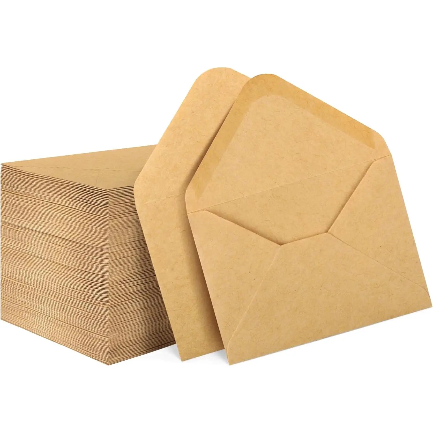 150 Pack Gift Card Envelopes, 4" x 2.75" Mini Envelopes, Brown Kraft Business Card Envelopes, Small Envelopes for Holidays, Weddings, Baby Showers, Birthdays Banquets