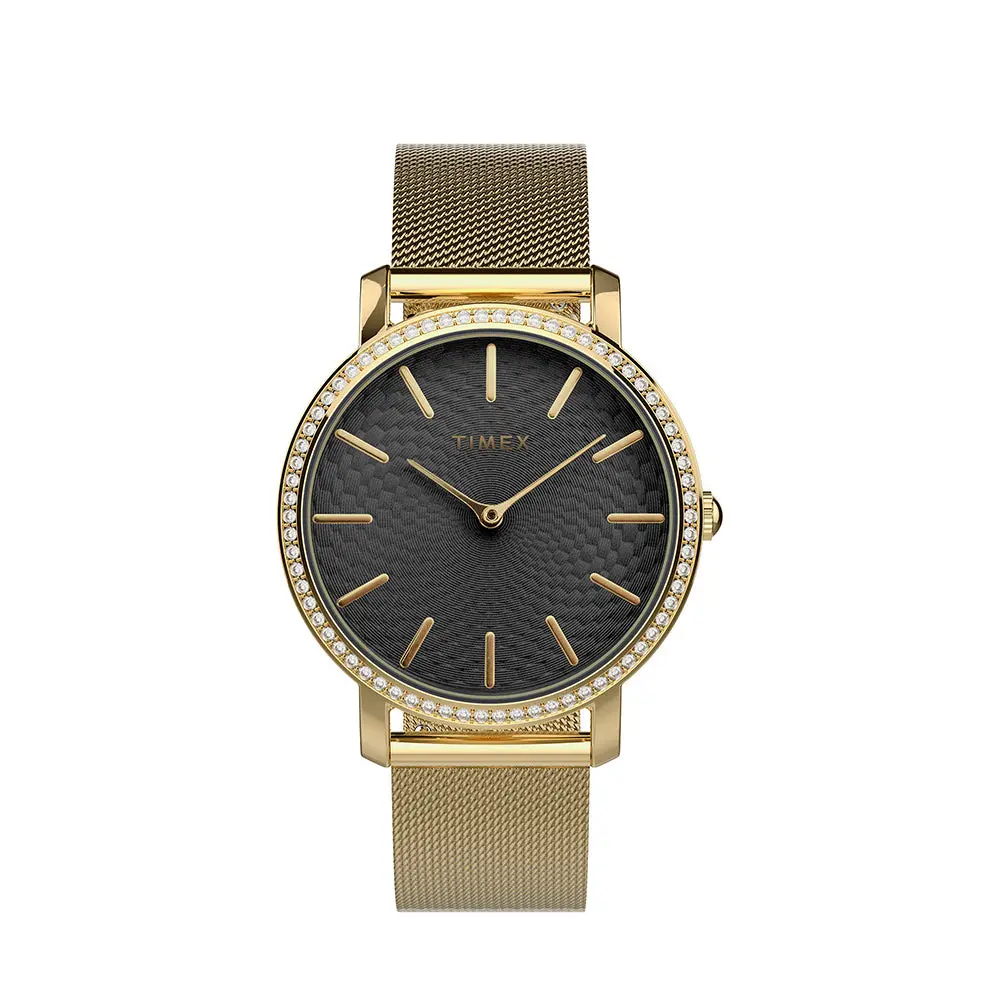 Timex Transcend Celestial Gold-Tone/Black Ladies Watch TW2V52300
