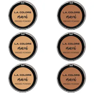 Polvo Compacto Mineral Surtido L.A. Colors - Venta al por Mayor 6 Unidades (CMP374-375)