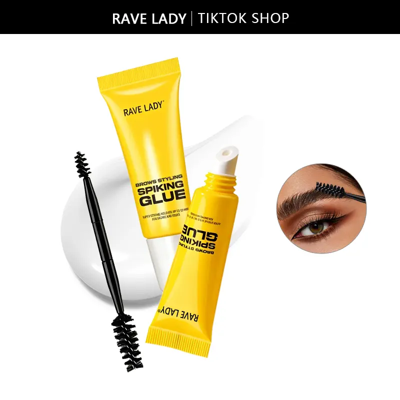 RAVE LADY Brow Defining Alcohol-Free Gel, Long-Lasting Tint with Color Correction, Waterproof Eyebrow Makeup for All Skin Types, Medium Coverage in Black/Brown Shades, Adults, Brow Defining Eyebrow Gels, All Skin Tones, Liquid, Single Item, Brush-On Formu
