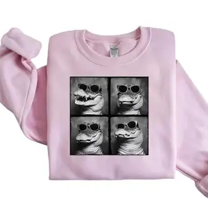Funny Crocodile In Sunglasses Sweatshirt, Quirky Alligator Funny Gator T-Shirt, Alligator Tee Shirt, Sarcastic T Shirt, Crocodile Shirt
