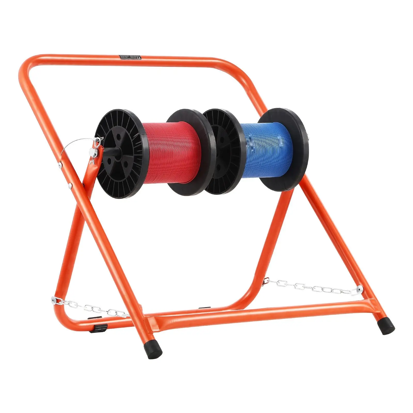 Foldable Wire Spool Rack And Heavy Duty Cable Caddy For Electrical Reels, Industrial Grade Cable Management Organizer, Portable Reel Holder With Adjustable Shelves, Workshop Garage Tool Storage, Durable Steel Construction