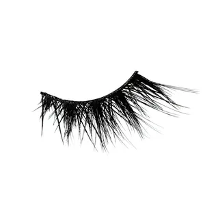 House of Lashes Midnight Demi Half Eyelashes Fox Eye Makeup 4D Wispy Extension Look with Comfortable Band & Voluminous Faux Mink Fibers for Mascara Effect - Cosmetic