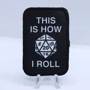 This is how I roll Dungeons and Dragons funny removable patch 2"x3" morale patch with hook and loop backing