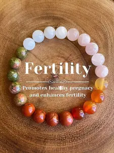 Natural Crystal Bracelet for Healthy Pregnancy, Spiritual Jewelry Gift for Pregnant Friends & Wives, Chakra Healing Accessory, Chakra Healing Crystals