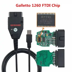 Galletto 1260 FTDI FT232RQ ECU Programmer Read Write Car ECU Flasher for Multi-Car OBDII Diagnostic Multi-Language Read&Write for Vag Series