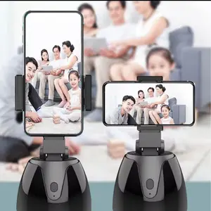 Auto Face Tracking Tripod 360° Rotation, Smart Motion Tracking Phone Holder, Snapshot Shelfystand, No App Required Moving Tripod for Video Recording, Live Vlog, TIK Tok