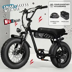 ESKUTE V101 1500W Peak Fat Tire Ebike for Adults & Teens | 28MPH Commuter Electric Bicycle, 48V 13Ah Battery,  NFC Unlock, Dual Suspension W/ Phone Bag & Combination