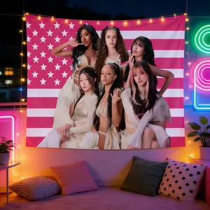 Interesting National Katseye Flag Gifts Tapestry Funny Poster Blanket Tapestries Gift Flags for Room College Dorm Bedroom Wall Tapestry Decor