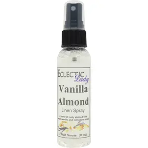 Vanilla Almond Linen and Sheet Spray - No Artificial Colors, Parabens, or Preservatives - Long-Lasting Scent for Bed, Fabric & Pillow