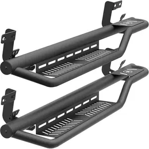 【Yzona】Regular Cab Running Boards Sides Step Compatible for 2009-2018 Dodge Ram 1500, 2019-2024 1500 Classic, 2010-2026 Ram 2500 & 3500, Two Stairs Design Nerf Bars Plates Rock Sliders Rail, Black