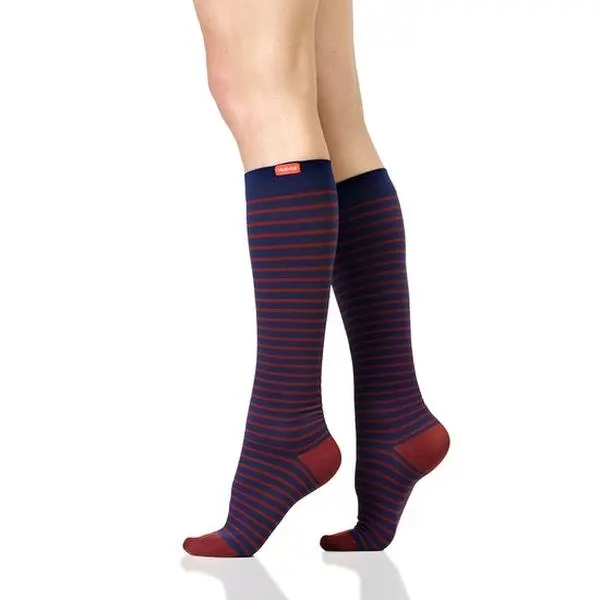 Vim & Vigr Nylon Compression Socks - Midnight & Crimson