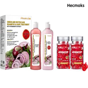 248ML Onion Biotin and Rosemary Shampoo – Growth Support Shampoo with Hair Treatment Serum – Reduces Thinning, Nourishes Scalp – No Harsh Chemicals – Unisex Use