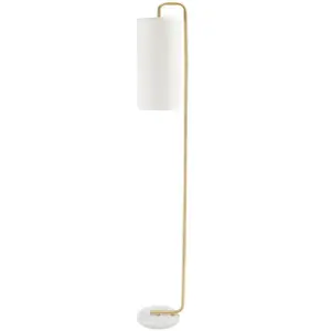 Troilus 64" Floor Lamp - FLL7005 - Gold/White Marble - Safavieh