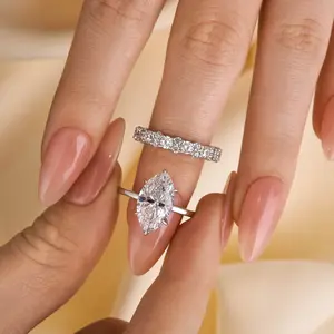 Maxine Special 3.0ct Marquise Cut 2PC Engagement Ring Set,Bridal Ring Set,5A Cubic Zirconia Women's Ring Jewelry,Wedding Ring Set for Daily,Travel,Proposal,Birthday,Anniversary