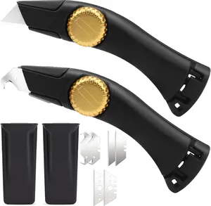 Heavy Duty Roofing & Utility Knife, Roofing Utility Tools, Vinyl Knife Metal Roofing Tools with Portable Storage Sheath, Replacement Blades