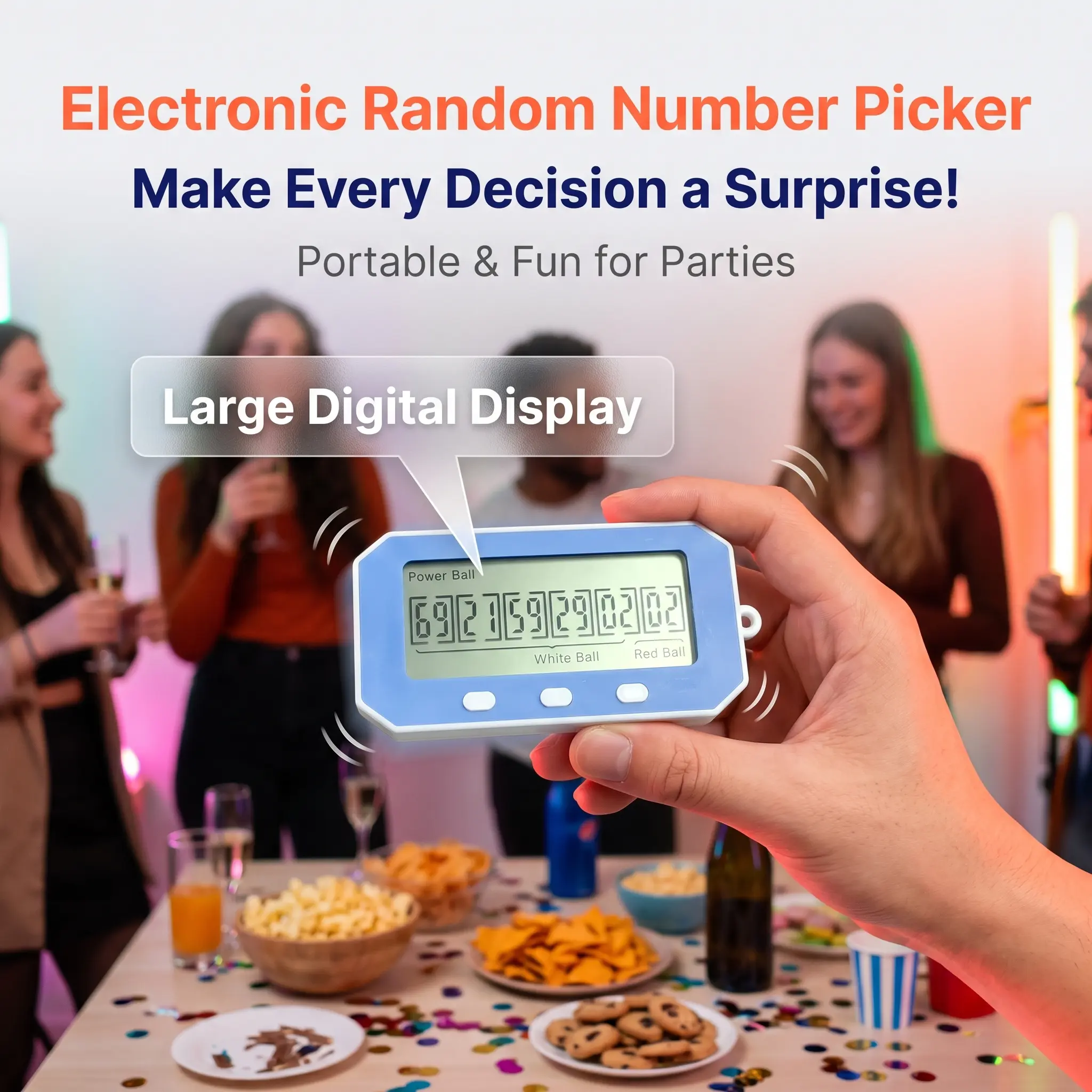 Electronic Random Number Picker, Portable Random Selection Toy for Board Game & Daily Decision Making Electronic Random Number Picker, Portable Random Selection Toy for Board Game & Daily Decision Making