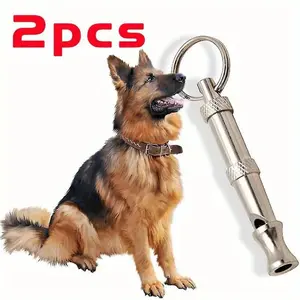 1/2Pcs Dog Whistle To Stop Barking, Adjustable Sound Pitch Dog Whistle With Keychain, Professional Recall Pet Puppy Cat Dog