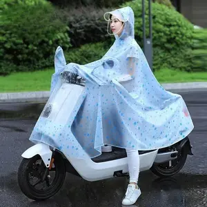 Motorcycle Raincoat, Waterproof Raincoat, Motorcycle Raincoat with Hood, Full Body Protective Raincoat for Bicycle, Electric Bike & Electric Car, Suitable for Daily Commuting