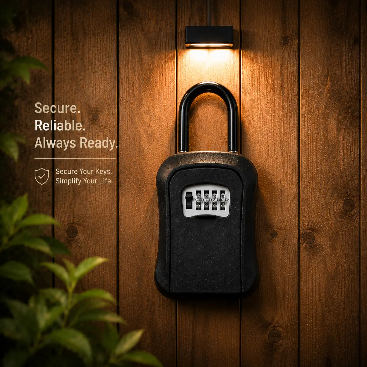 Reliable Rectangular Key Lock Box - Heavy-Duty Portable Metal with 4-Digit Resettable Combination Lock, Wall-Mount Option for Home/Office Use