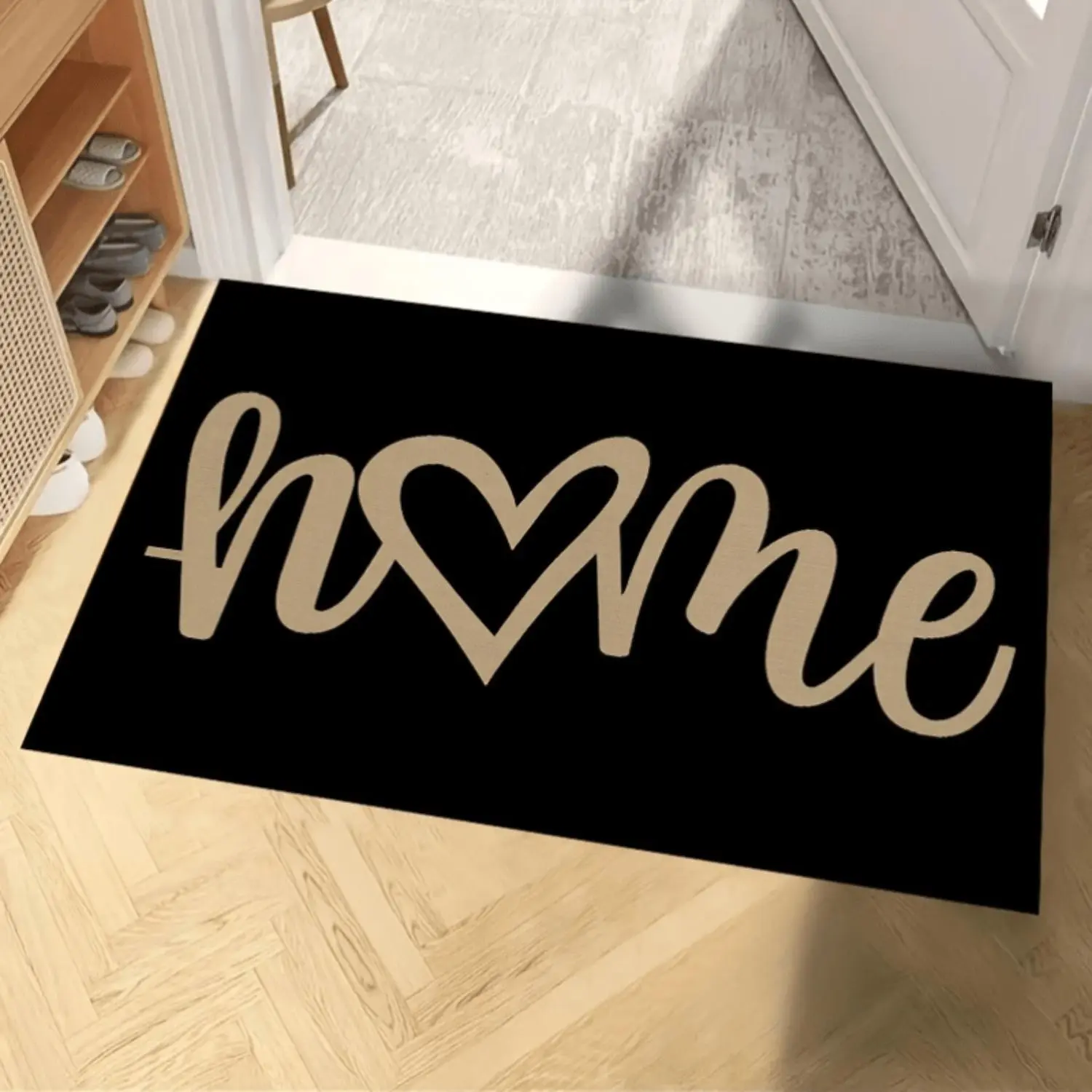 Flannel Heart Letter Home Minimalist Front Entrance Doormat