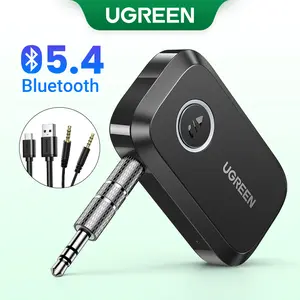 UGREEN 5.4 Aux Bluetooth Adapter for Car, Wireless FM Transmitter, 3.5mm aux Audio Receiver for Home Stereo/Wired Speaker, 15H Battery Life Car Accessories, Bluetoothtransmitter, Automotive,TikTokShopSpringGlowUp,Greenish