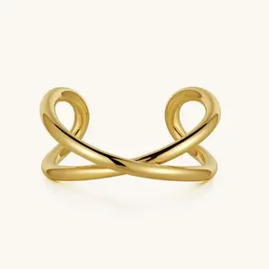 I AM... Infinity Ring Gold Wedding Ring Geometric Design Ring