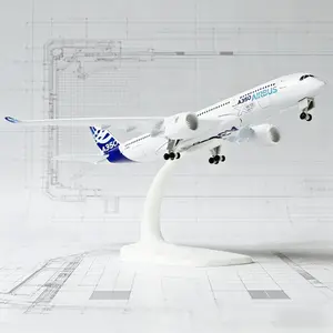 1:300 Scale A350-900 Prototype Blue Painted Full Metal Model, Diecast Metal Model, High Precision Alloy Craftsmanship, Aviation History Memorial Gift
