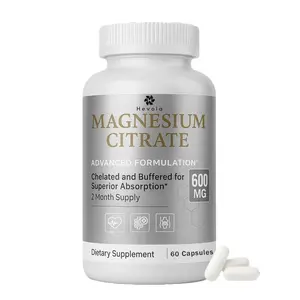 Magnesium Citrate 600mg – High Absorption for Sleep, Stress & Muscle Support | 60 Capsules