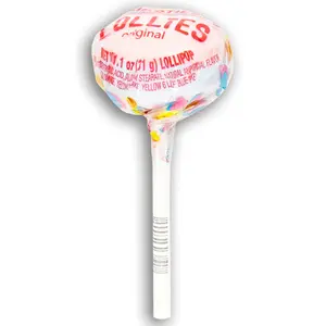 12x Smarties Mega Lollies Original - Extra Large Gourmet Hard Candy Lollipop Pop Suckers Sweet Treats Party Favors Individually Wrapped Kids Birthday Gift Bag Stuffers Glutes Free Fat Non GMO Snacks Confectionery 1.1oz 12ct Bulk Lot Pack