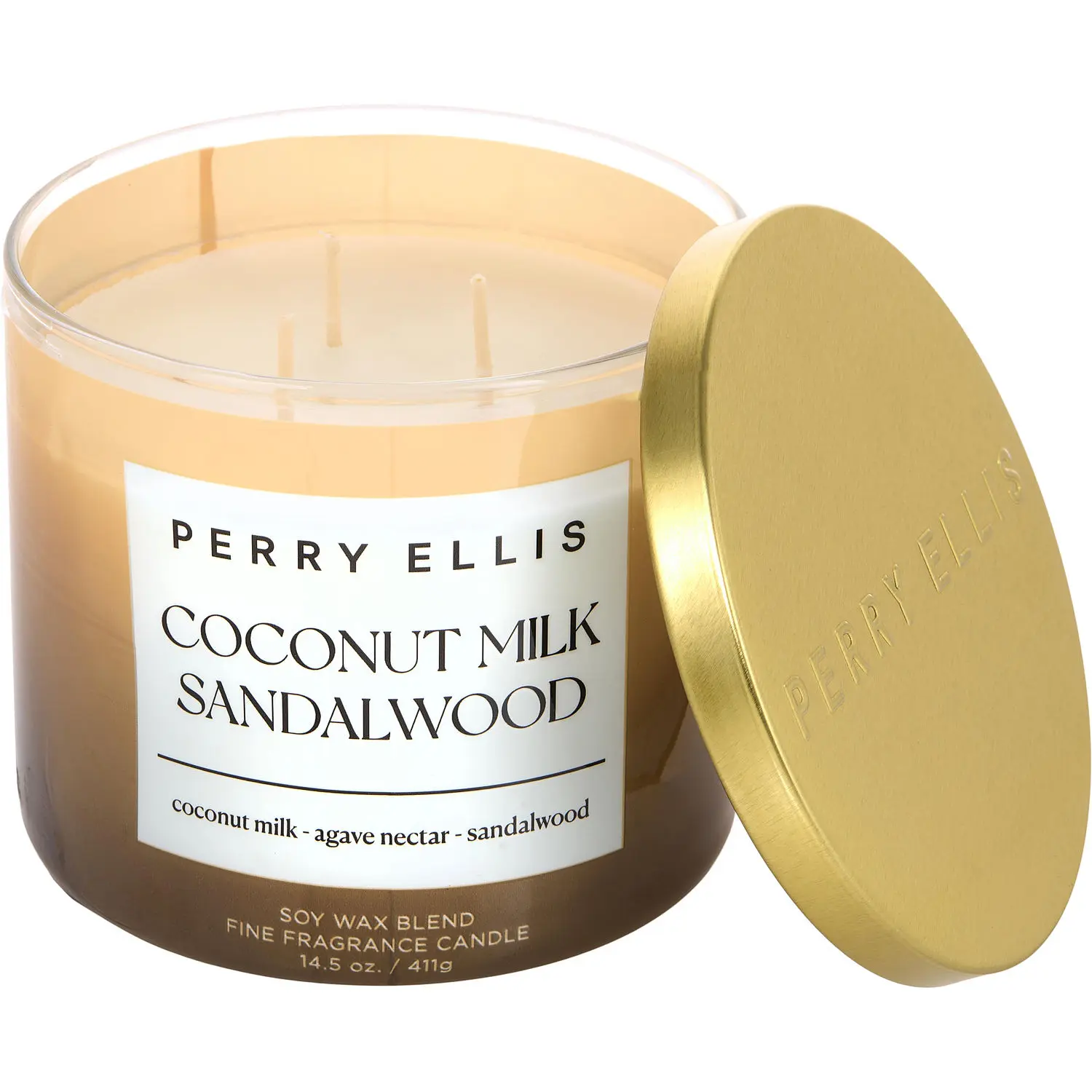 Perry Ellis Coconut Milk & Sandalwood By Perry Ellis Scented Candle For Unisex