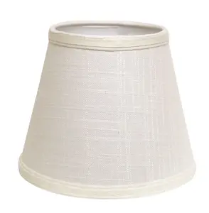 HomeRoots 469955 12 in. White Empire Hardback Slanted Linen Lampshade - Uno Fitter